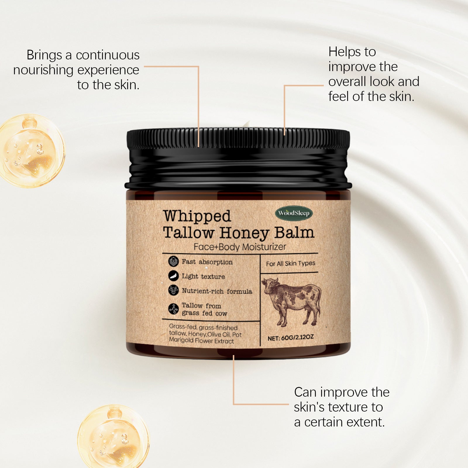 Visibly Softer, Glowing Skin in 7 Days — WoodSleep Tallow & Honey Face Cream