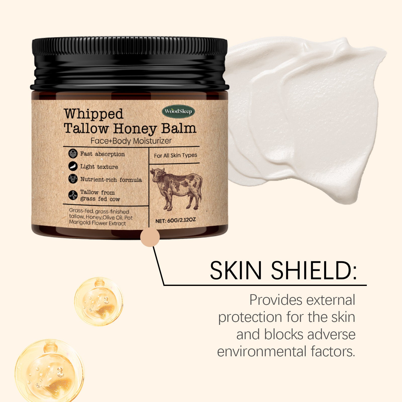 Visibly Softer, Glowing Skin in 7 Days — WoodSleep Tallow & Honey Face Cream