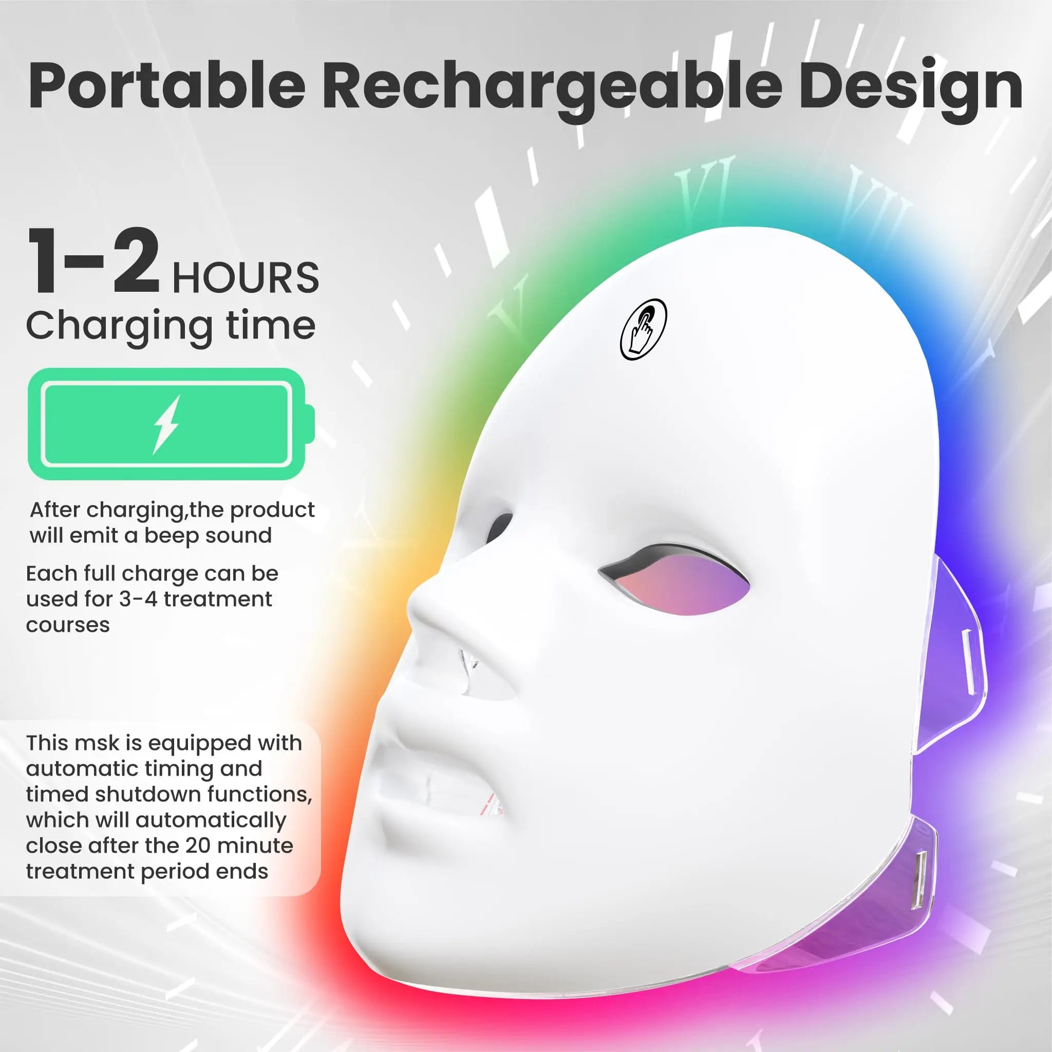 7-in-1 LED Light Therapy Face Mask