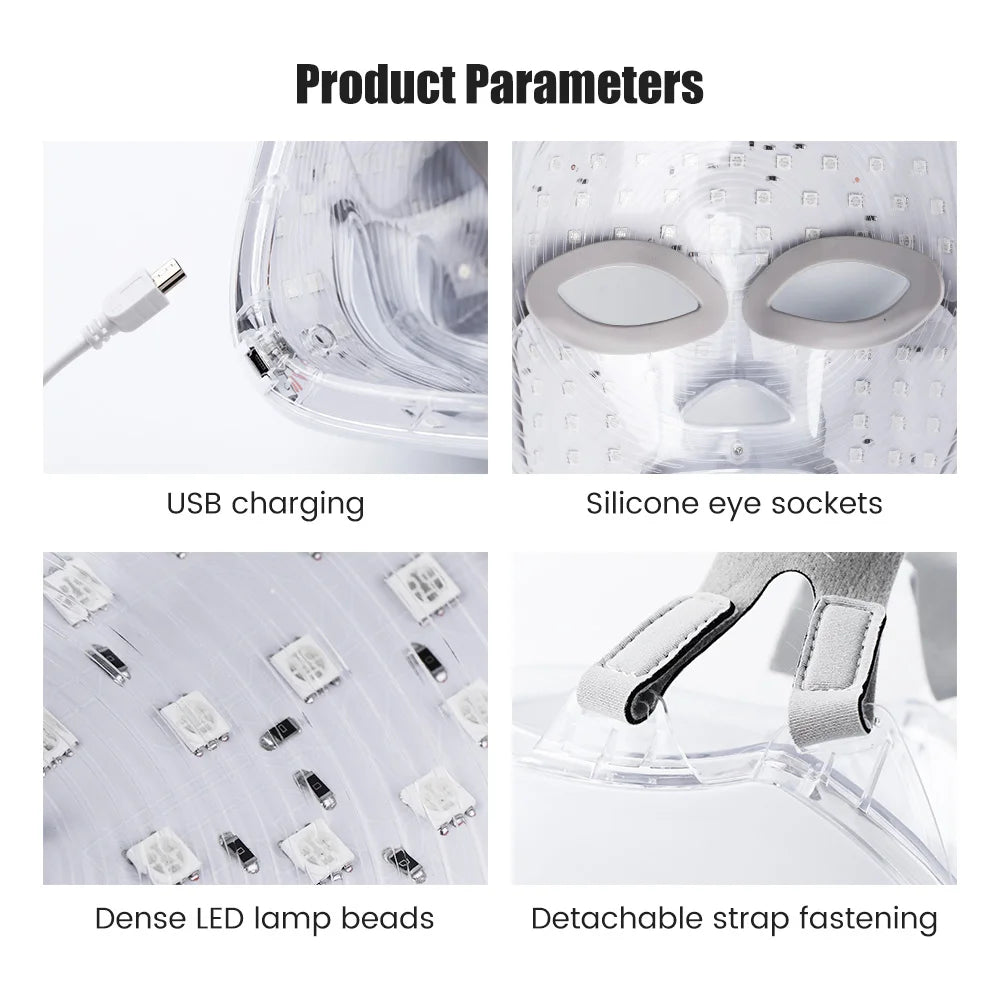 7-in-1 LED Light Therapy Face Mask